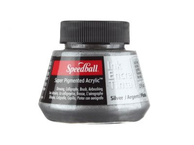 Tusz do kaligrafii Speedball Super Pigmented  Acrylic Ink Silver srebrny